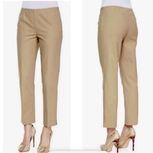 Lafayette 148 NY Bleecker Cropped‎ Pants Chai Tan size 2